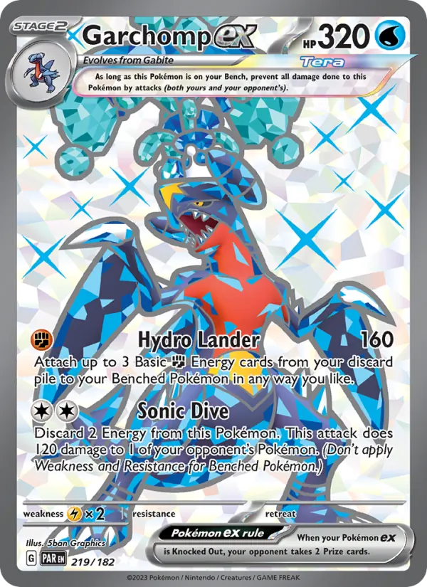 Garchomp ex — Paradox Rift #219 (Pokémon TCG card)