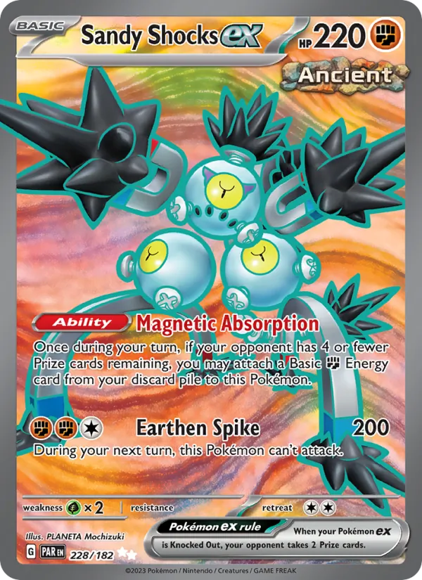 Sandy Shocks ex — Paradox Rift #228 (Pokémon TCG card)