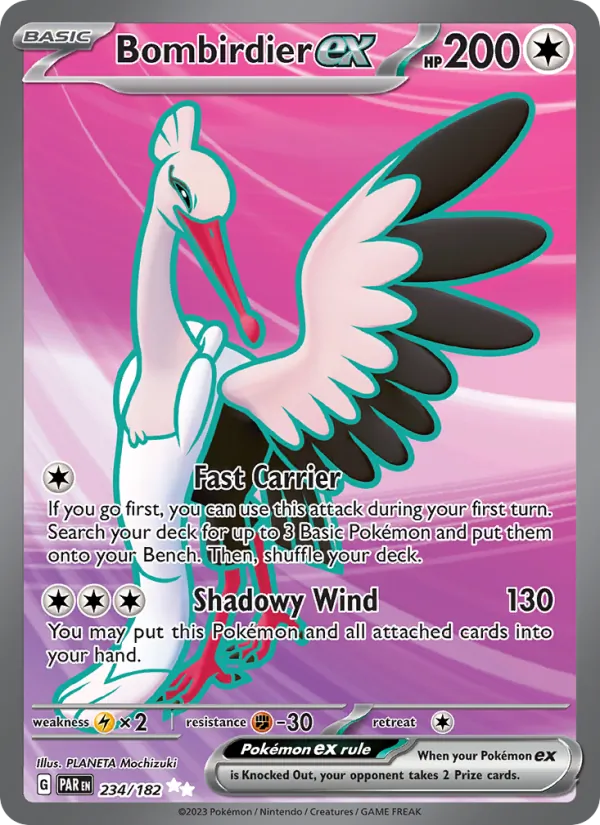 Bombirdier ex — Paradox Rift #234 (Pokémon TCG card)
