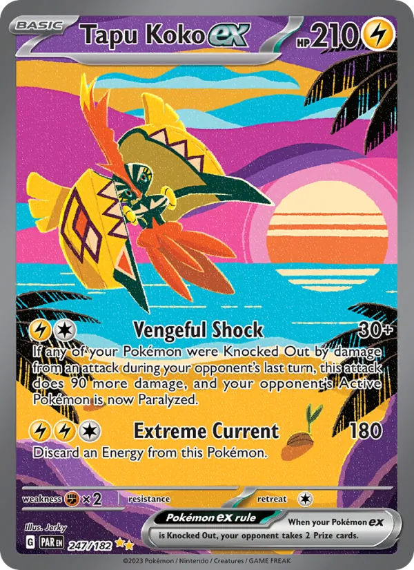 Tapu Koko ex — Paradox Rift #247 (Pokémon TCG card)