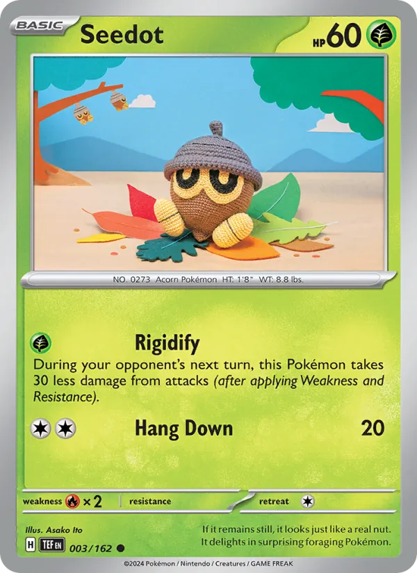Seedot — Temporal Forces #003 (Pokémon TCG card)