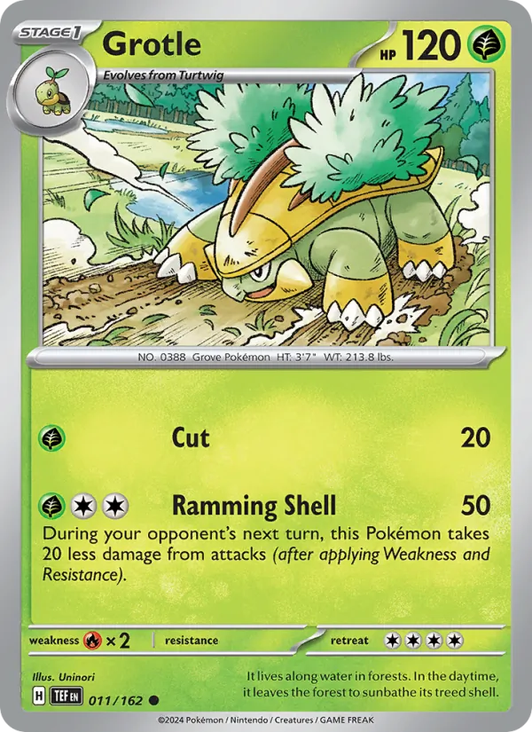 Grotle — Temporal Forces #011 (Pokémon TCG card)