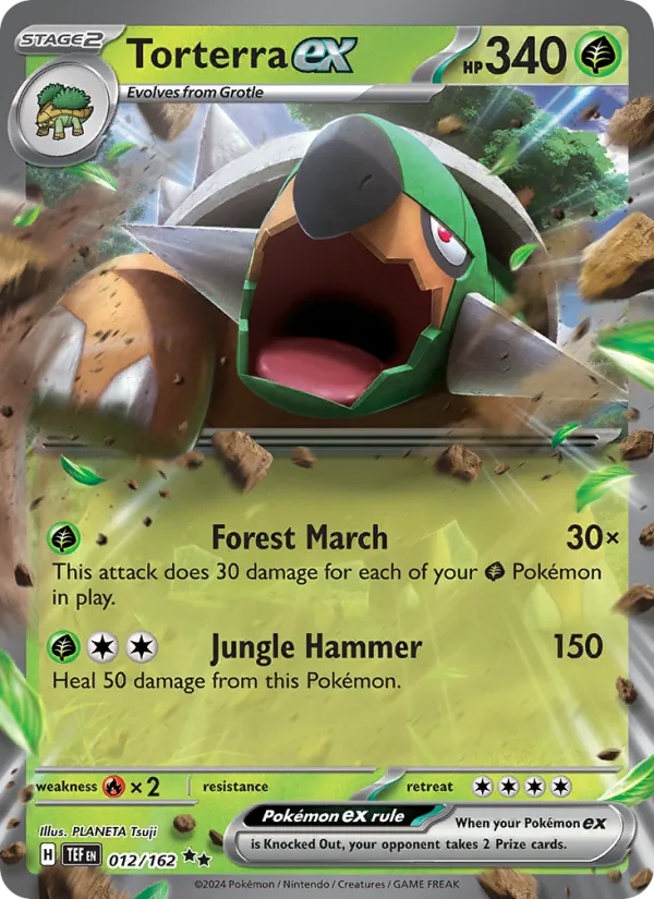 Torterra ex — Temporal Forces #012 (Pokémon TCG card)