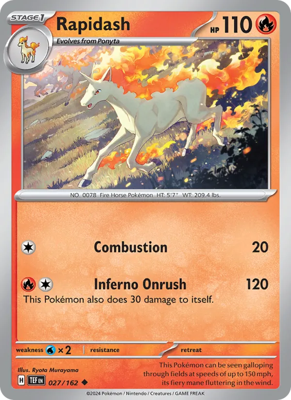 Rapidash — Temporal Forces #027 (Pokémon TCG card)