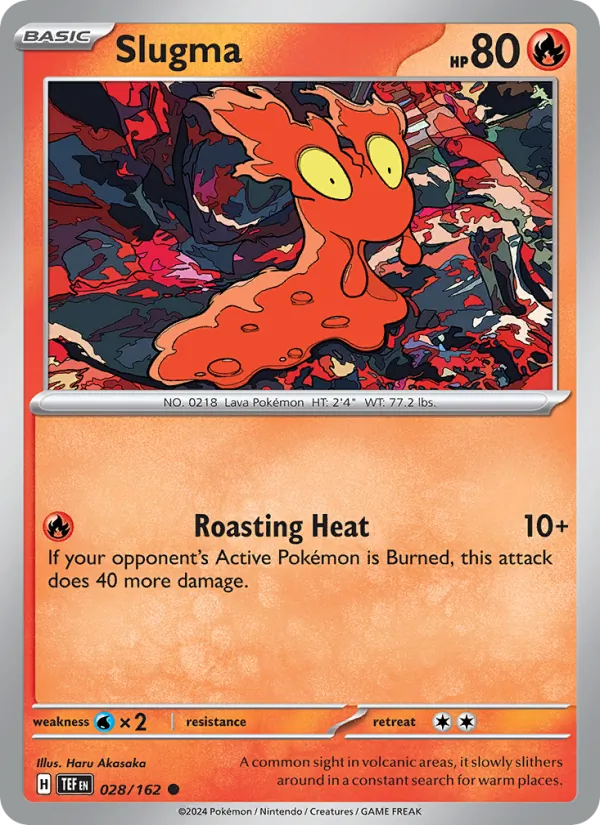 Slugma — Temporal Forces #028 (Pokémon TCG card)