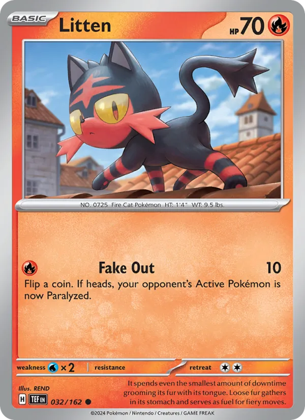 Litten — Temporal Forces #032 (Pokémon TCG card)