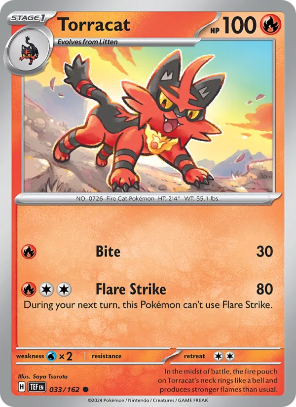 Torracat — Temporal Forces #033 (Pokémon TCG card)