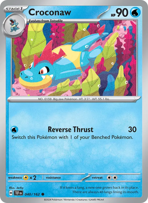 Croconaw — Temporal Forces #040 (Pokémon TCG card)