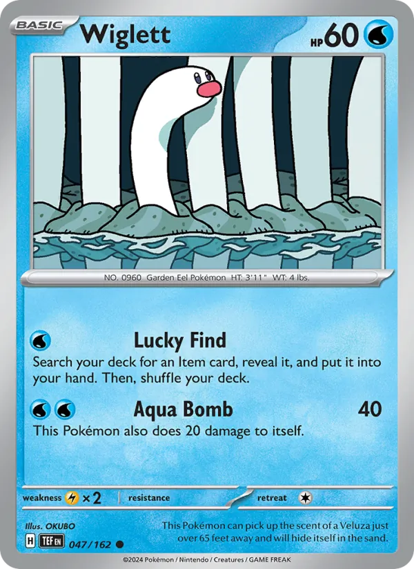 Wiglett — Temporal Forces #047 (Pokémon TCG card)