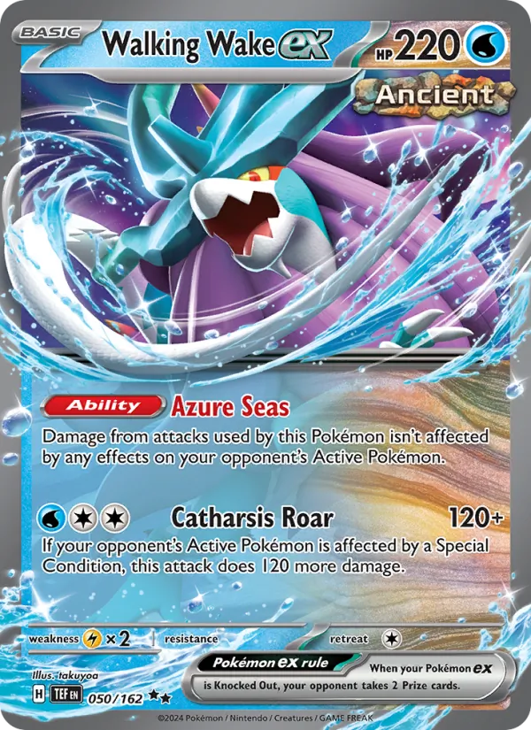 Walking Wake ex — Temporal Forces #050 (Pokémon TCG card)