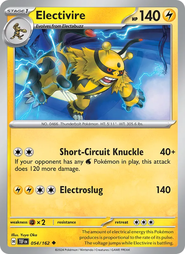 Electivire — Temporal Forces #054 (Pokémon TCG card)