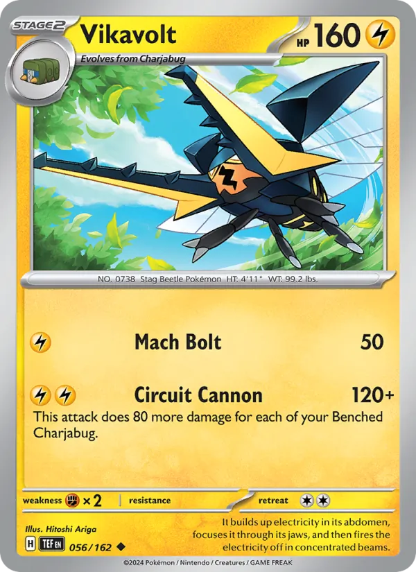 Vikavolt — Temporal Forces #056 (Pokémon TCG card)