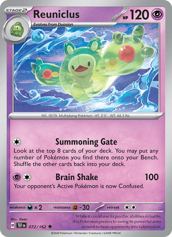 Reuniclus — Temporal Forces #072 (Pokémon TCG card)