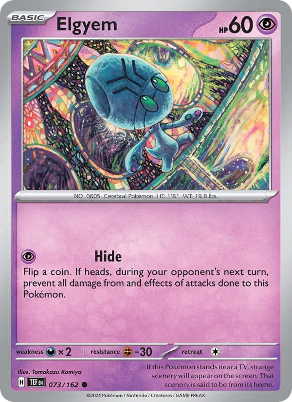 Elgyem — Temporal Forces #073 (Pokémon TCG card)