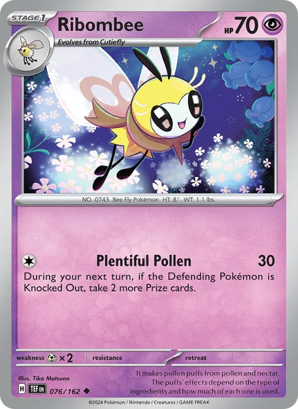 Ribombee — Temporal Forces #076 (Pokémon TCG card)