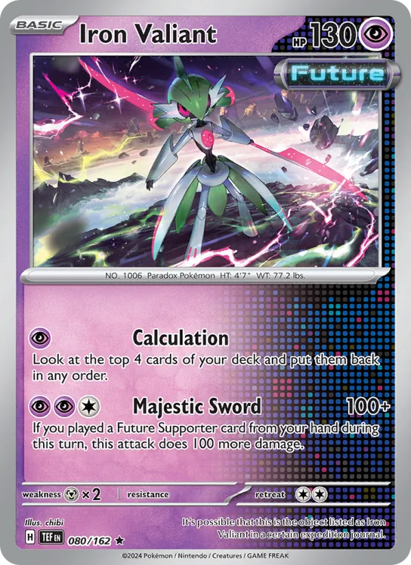 Iron Valiant — Temporal Forces #080 (Pokémon TCG card)