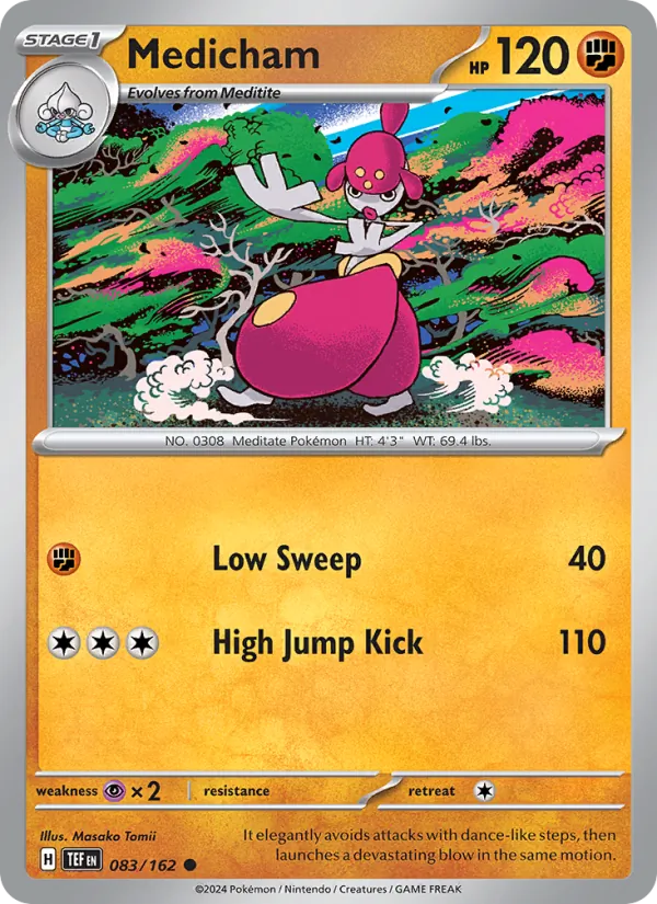 Medicham — Temporal Forces #083 (Pokémon TCG card)