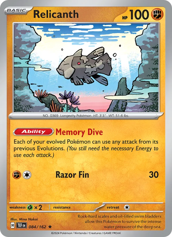Relicanth — Temporal Forces #084 (Pokémon TCG card)