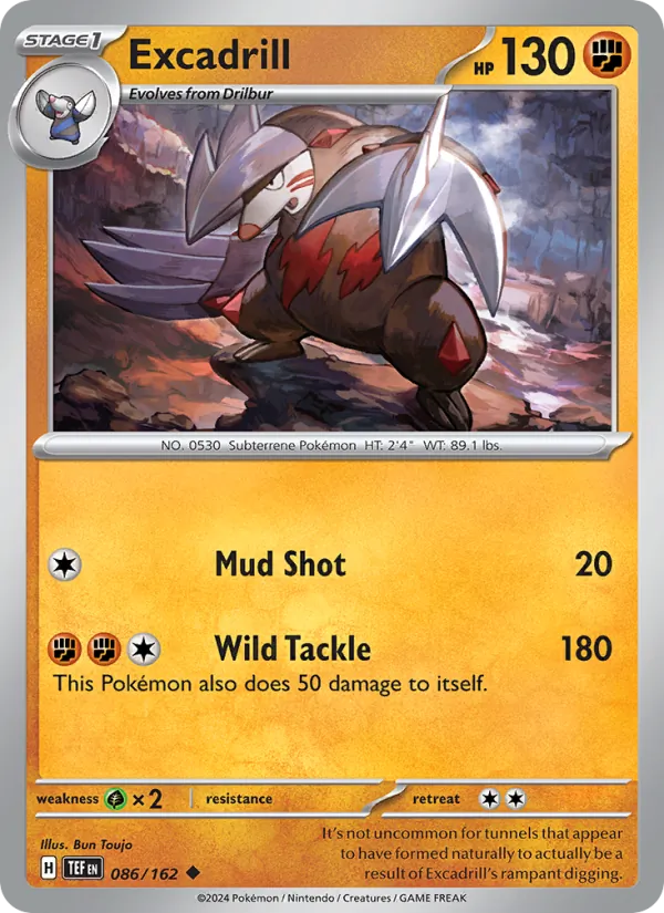 Excadrill — Temporal Forces #086 (Pokémon TCG card)