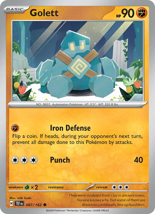 Golett — Temporal Forces #087 (Pokémon TCG card)