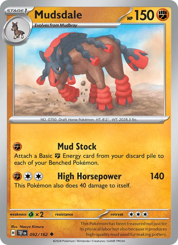 Mudsdale — Temporal Forces #092 (Pokémon TCG card)