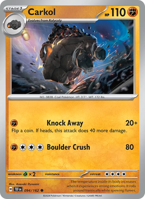 Carkol — Temporal Forces #094 (Pokémon TCG card)