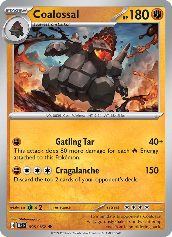 Coalossal — Temporal Forces #095 (Pokémon TCG card)
