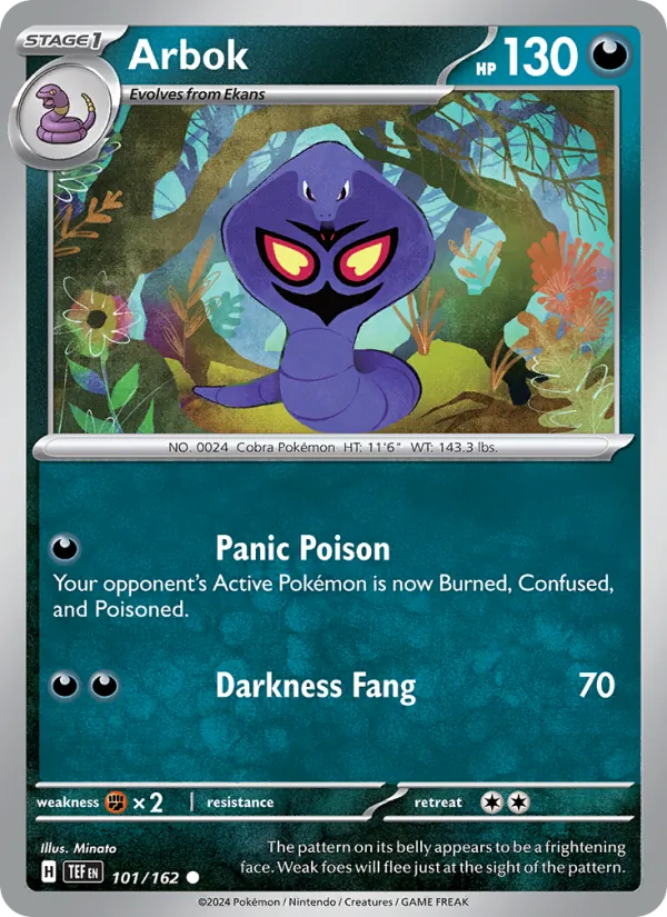 Arbok — Temporal Forces #101 (Pokémon TCG card)