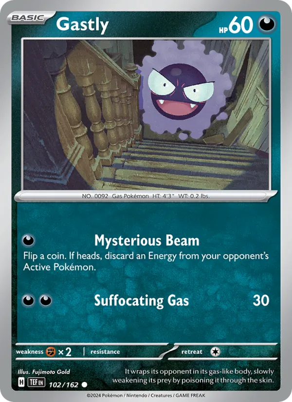 Gastly — Temporal Forces #102 (Pokémon TCG card)