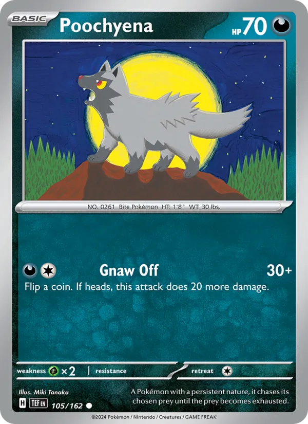 Poochyena — Temporal Forces #105 (Pokémon TCG card)