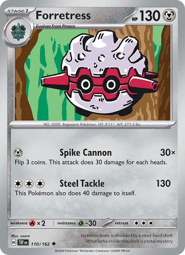 Forretress — Temporal Forces #110 (Pokémon TCG card)