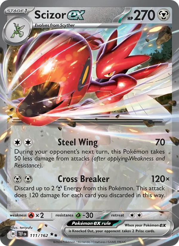 Scizor ex — Temporal Forces #111 (Pokémon TCG card)