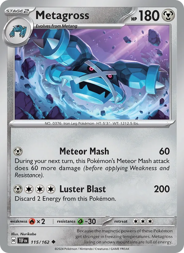 Metagross — Temporal Forces #115 (Pokémon TCG card)
