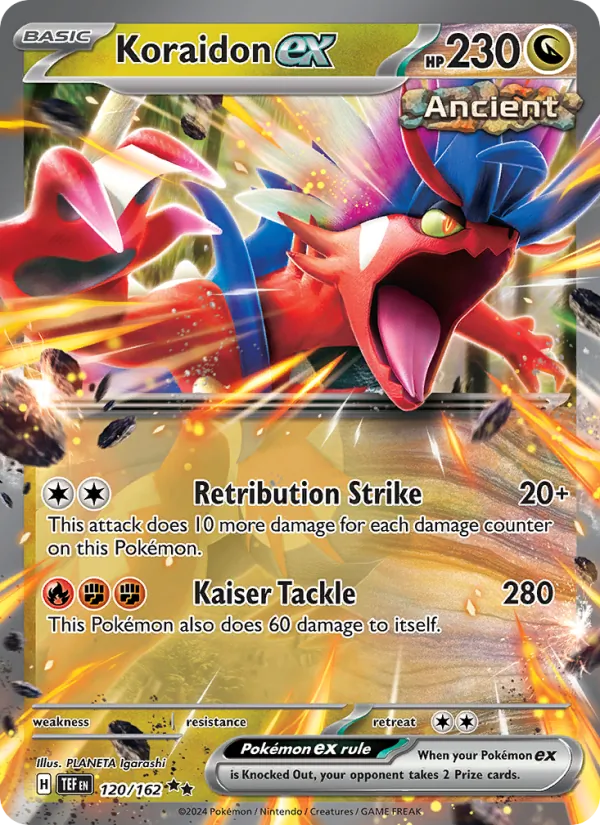 Koraidon ex — Temporal Forces #120 (Pokémon TCG card)