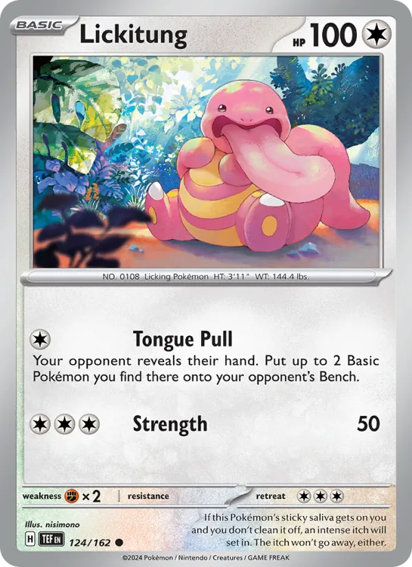 Lickitung — Temporal Forces #124 (Pokémon TCG card)