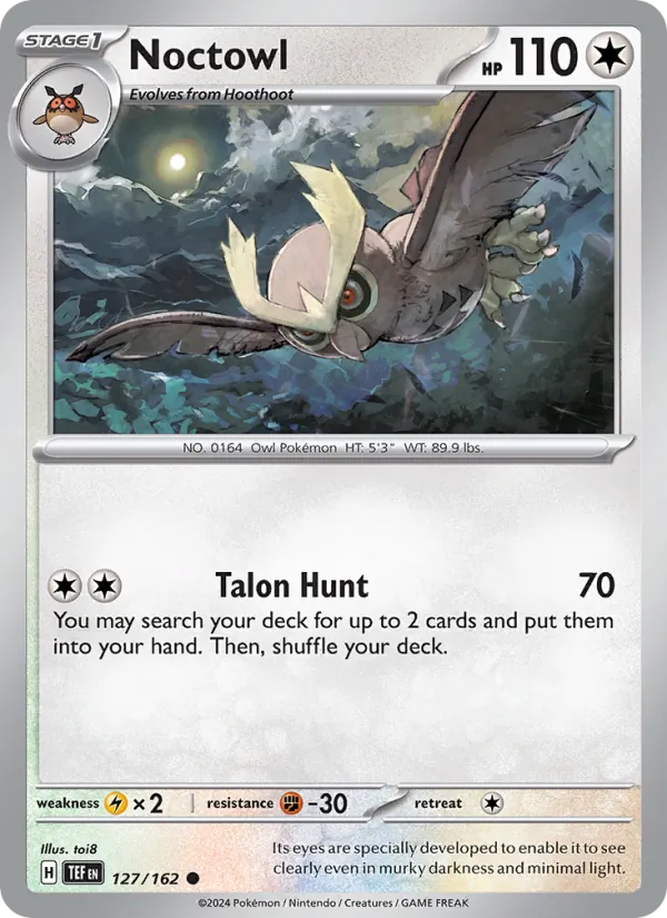 Noctowl — Temporal Forces #127 (Pokémon TCG card)