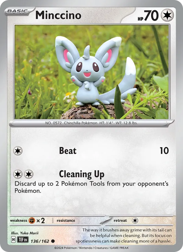 Minccino — Temporal Forces #136 (Pokémon TCG card)
