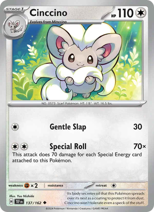 Cinccino — Temporal Forces #137 (Pokémon TCG card)