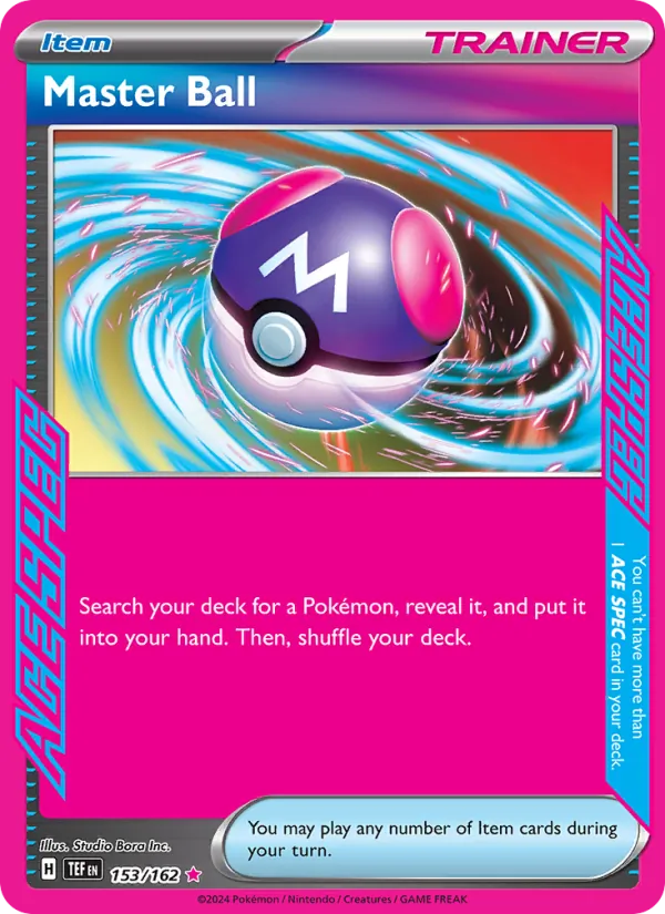 Master Ball — Temporal Forces #153 (Pokémon TCG card)