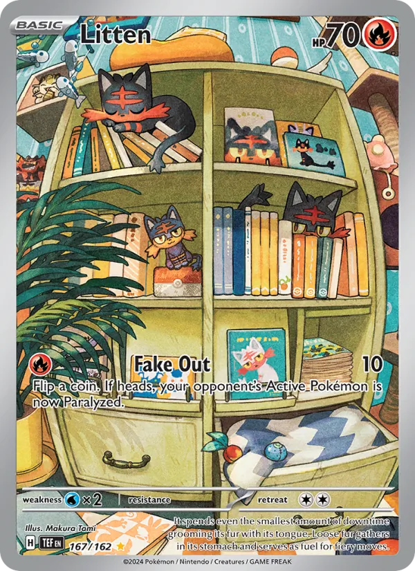 Litten — Temporal Forces #167 (Pokémon TCG card)
