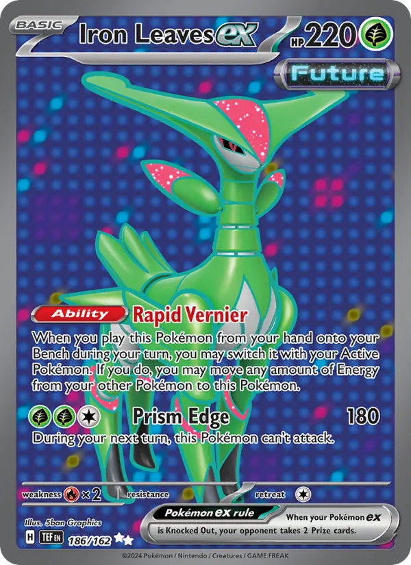 Iron Leaves ex — Temporal Forces #186 (Pokémon TCG card)