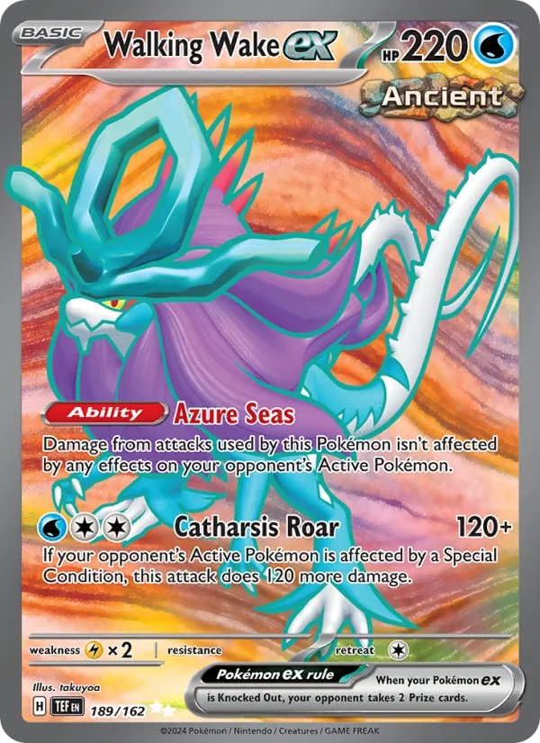 Walking Wake ex — Temporal Forces #189 (Pokémon TCG card)
