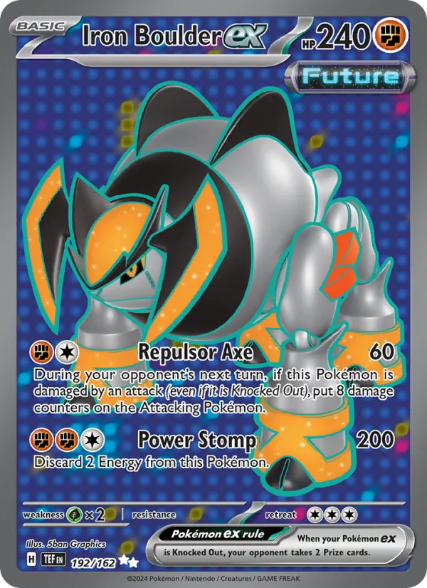 Iron Boulder ex — Temporal Forces #192 (Pokémon TCG card)