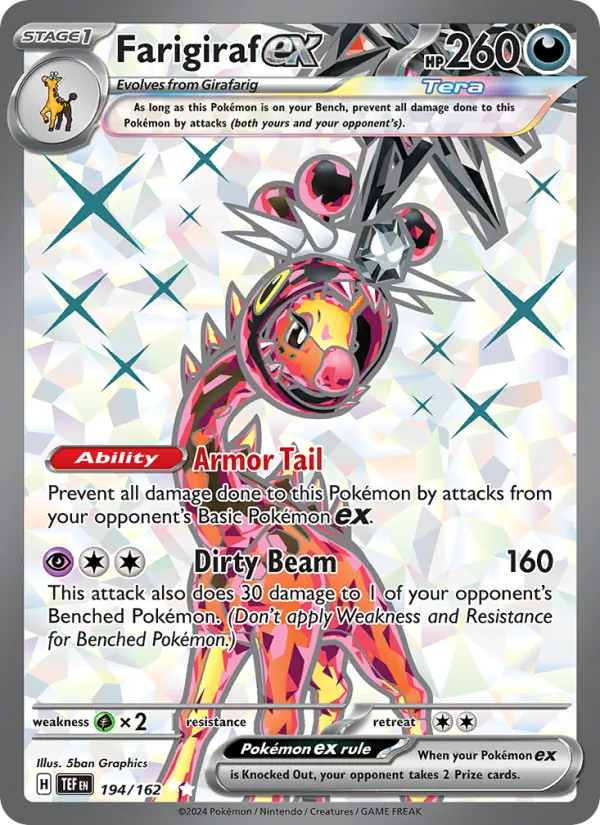 Farigiraf ex — Temporal Forces #194 (Pokémon TCG card)