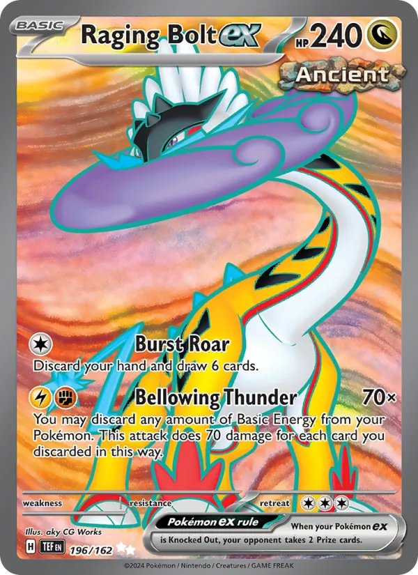 Raging Bolt ex — Temporal Forces #196 (Pokémon TCG card)