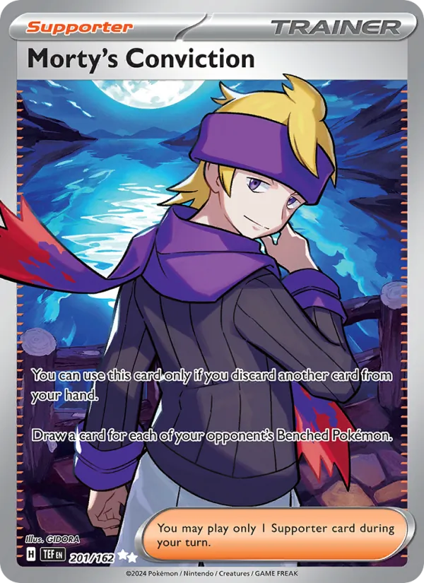 Morty's Conviction — Temporal Forces #201 (Pokémon TCG card)