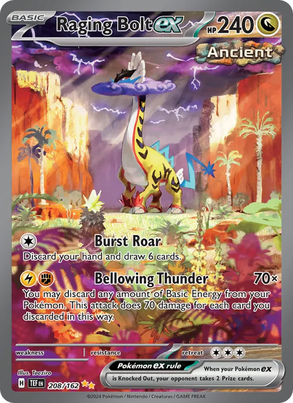 Raging Bolt ex — Temporal Forces #208 (Pokémon TCG card)
