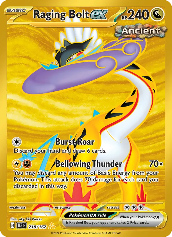Raging Bolt ex — Temporal Forces #218 (Pokémon TCG card)