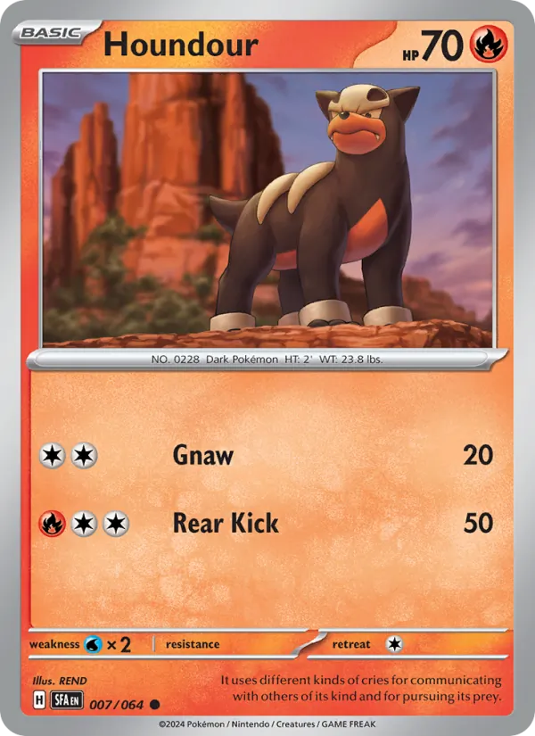 Houndour — Shrouded Fable #007 (Pokémon TCG card)