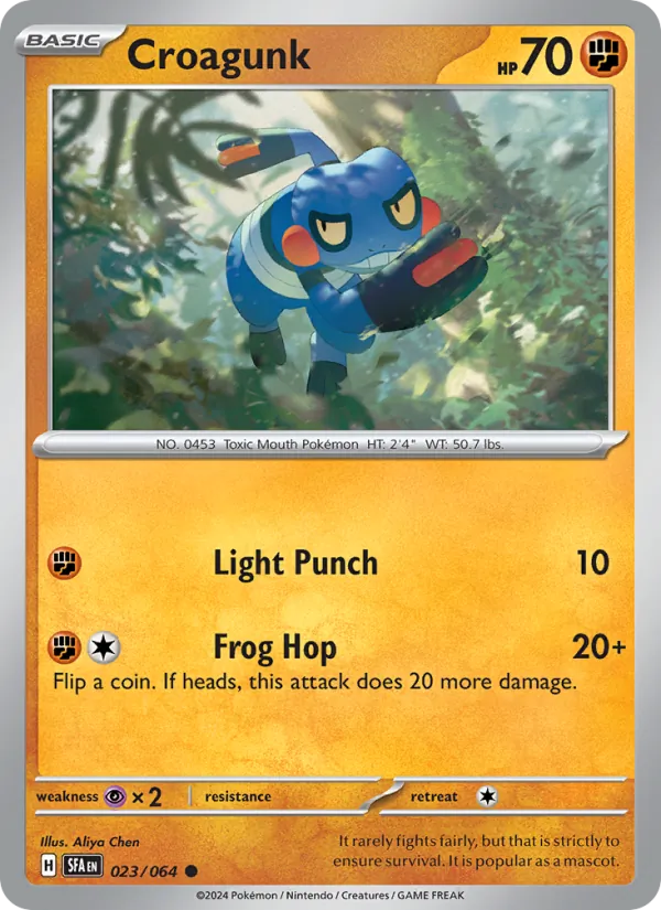 Croagunk — Shrouded Fable #023 (Pokémon TCG card)